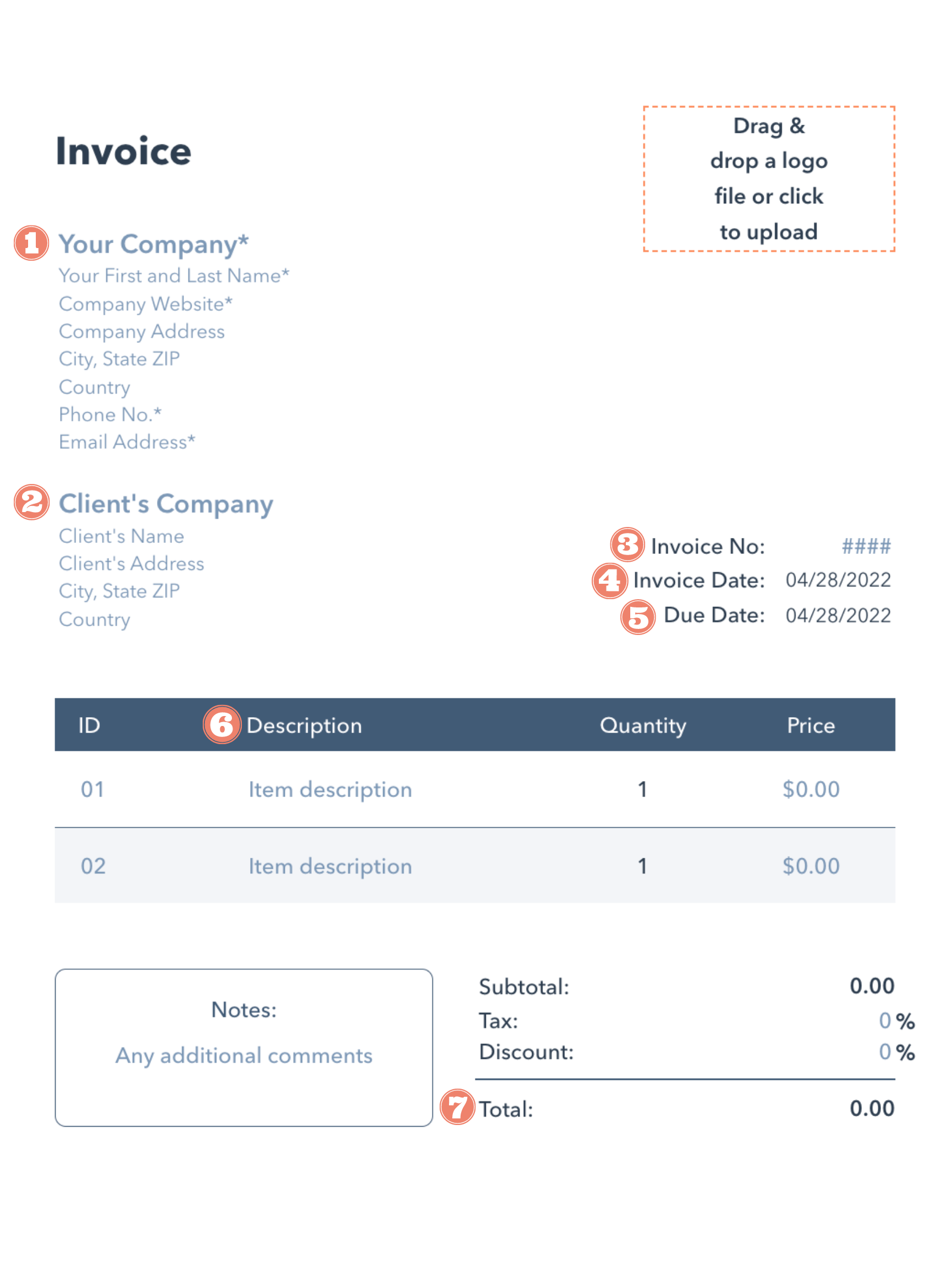 Invoice template