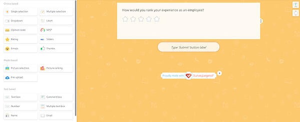 custom survey tool: surveylegend