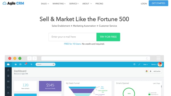 Best CRM for small business - Agile CRM