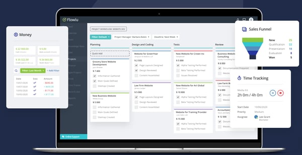 best sales management software: flowlu