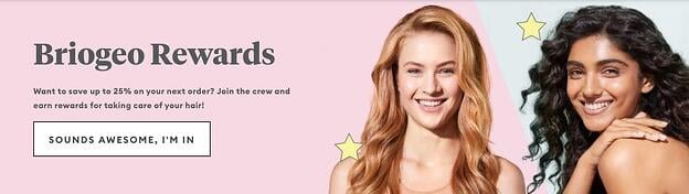 Briogeo rewards program opt in