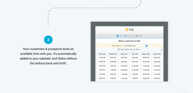 Appointlet scheduling app homepage showing a view of a calendar