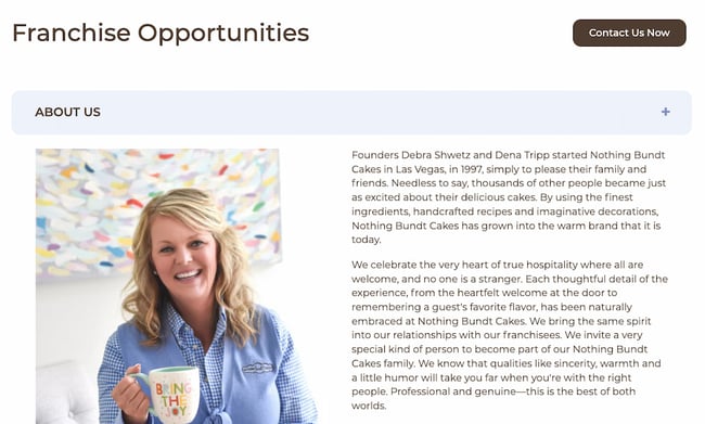 franchise opportunities: nothing bundt