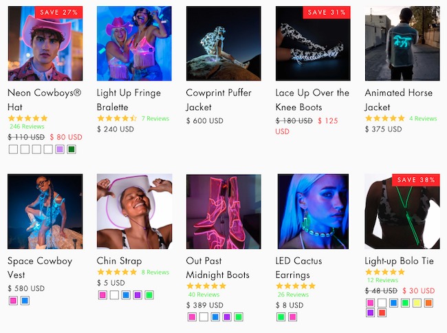 Pricing objectives example: Neon Cowboys