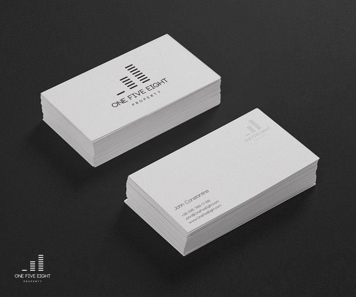 best real estate business cards, One Five Eight Property &nbsp;