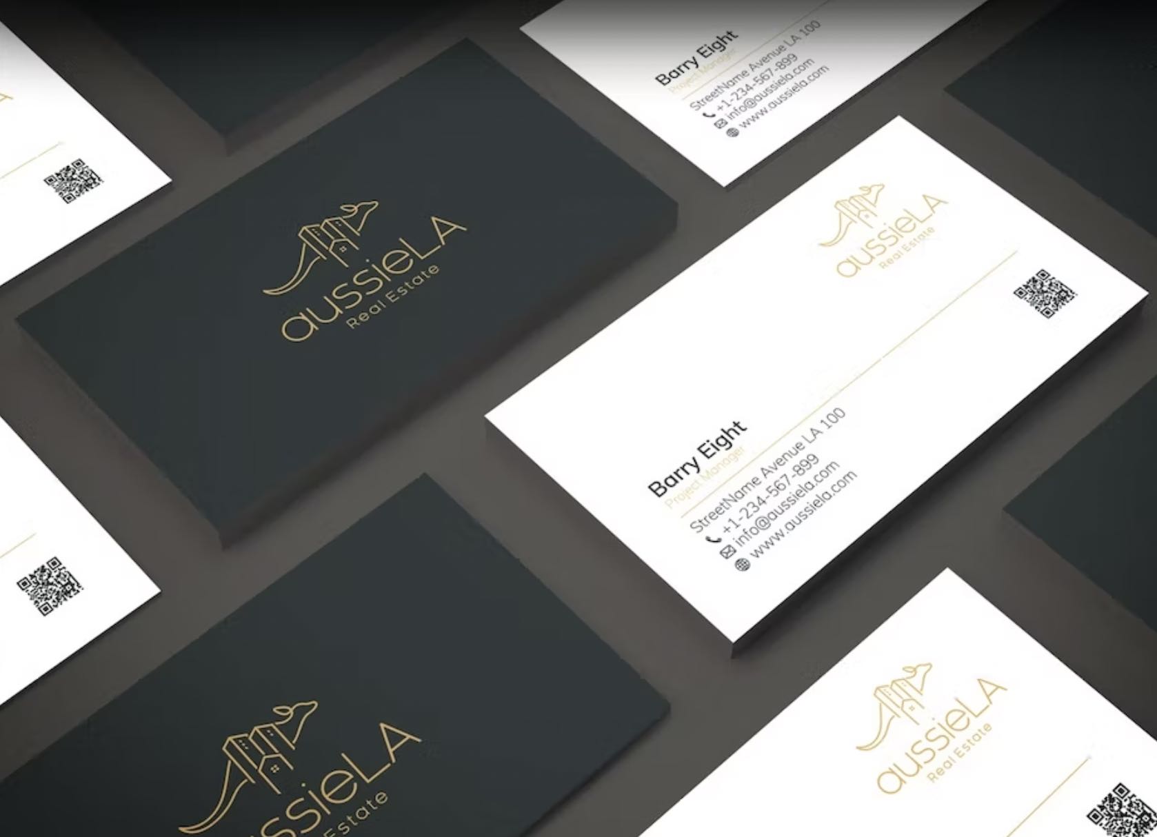 best real estate business cards, aussieLA Real Estate&nbsp;